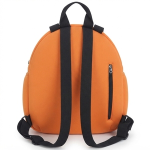Orange <b>Mini</b> Softback <b>Backpack</b> With Detachable Arcuate Shoulder Strap Zipper Closure Unisex Daily Use - Product Image 3