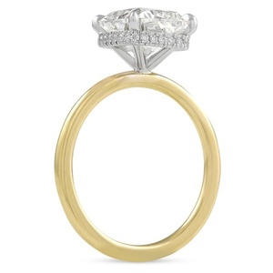 vintage 3 CT <b>Cushion</b> Lab Diamond Solitaire <b>Ring</b> Solid Yellow Gold Slim Band Minimalist <b>Wedding</b> <b>Ring</b> Women Fine Jewelry - Product Image 6