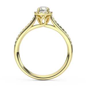 Anillo de Compromiso y Boda con Diamante Natural de Corte Redondo de 0.48 Ct para Mujer, Plata de Ley 925, Joyería Fina al por Mayor - Product Image 2