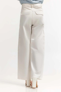 Jeans de Mezclilla Blancos Básicos Cómodos para Mujer, Estilo Urbano/Casual/Streetwear, Transpirables para Uso Diario - Product Image 5