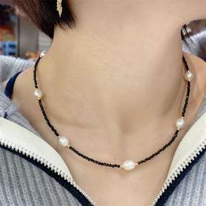 Colliers perlés de style européen et américain, personnalisés, tendance, favoris des blogueuses et influenceurs, baroque sans collision - Product Image 2