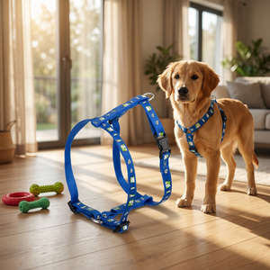 Ensemble laisse et harnais pour chien en nylon rembourré, réglable, confortable, classique, personnalisé, fabriqué par un fabricant professionnel, solide - Product Image 3