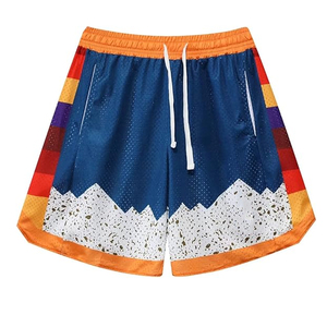 ผู้ผลิตกางเกงบาสเก็ตบอลตาข่ายผู้ชายแบบ OEM ODM เอวยางยืด มีเชือกผูก กระเป๋าข้าง พิมพ์ลายดิจิตอล 3 มิติ แบบซับลิเมชั่น - Product Image 3
