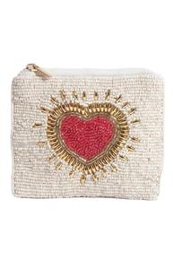 Porte-monnaie à fermeture éclair perlé personnalisé LEMON Factory, Pochette brodée à la main avec sequins, Porte-clés dessin animé perlé et porte-monnaie - Product Image 3