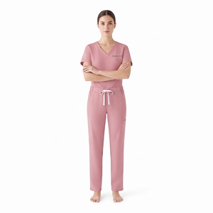 Women Nursing <b>Scrub</b> Set Two Piece Medical Uniform Healthcare Workwear Hospital Nurse <b>Scrubs</b> <b>Top</b> and Pants - Product Image 6