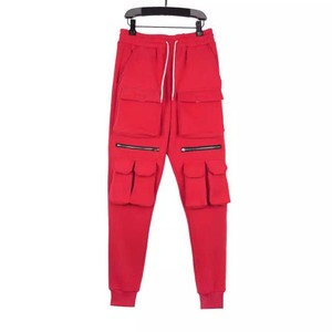 Pantalon de survêtement cargo décontracté pour homme, taille mi-haute, en molleton, avec cordon de serrage et poches, personnalisable avec logo imprimé - Product Image 2