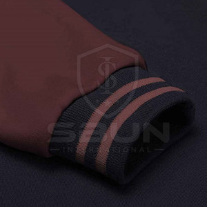 Nouvelle veste d'hiver pour homme, design tendance, style varsity, mélange de coton et de laine doux, col montant, logo sur le devant, imperméable et coupe-vent - Product Image 3