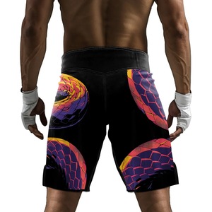 Men's Fitted MMA Shorts Sublimation Print <b>Snake</b> Design Stretch Polyester Spandex Mixed Martial Arts Wear Adult Size - Product Image 4