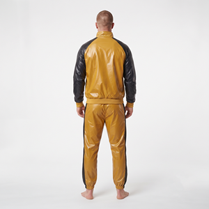 High Quality Men's Plus Size Nylon Jogging Suit Oversized Solid Colors Tracksuit Set Lightweight Casual <b>Athletic</b> Wear - Product Image 2