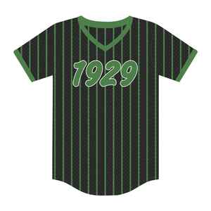 Iota Phi Lambda Sorority – T-shirt de baseball noir pour femme, vêtement à lettres grecques, année de fondation 1929, haut décontracté à manches courtes - Product Image 1