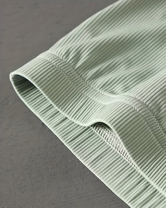 Men Knitted Cotton Spandex Sleep Bottoms Solid Color Casual Loungewear Mid Rise Smooth Fit All Seasons - Product Image 2