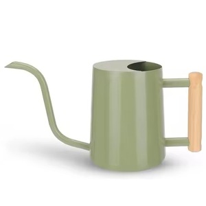 Arrosoir de qualité supérieure, sélection mondiale, noir mat, en acier conique, avec poignée en bois en forme de T, pour l'arrosage des bonsaïs d'intérieur - Product Image 4