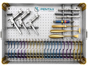ชุดเครื่องมือผ่าตัดระบบประสาทคุณภาพสูง Advanced Black Belt ACD PENTAX SURGICAL พร้อมใบมีดสแตนเลสผ่านการฆ่าเชื้อ - Product Image 2