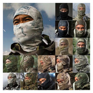 หน้ากากบาลาคลาวาลายพรางแบบเต็มหน้า สำหรับปั่นจักรยาน ขี่มอเตอร์ไซค์ กันลม ระบายอากาศได้ดี ป้องกันภัยกลางแจ้งในฤดูหนาว - Product Image 4