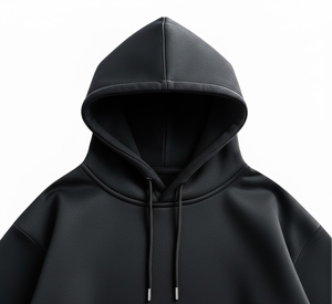 Sudadera con Capucha de Invierno con Logotipo Personalizado, Sudadera Negra para Hombre, Estilo Urbano, 280 g/m², Mezcla de Poliéster/Algodón, Impermeable y Transpirable - Product Image 2