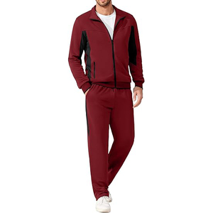 Veste avec poignets et ourlet élastiques empêchant le vent d'entrer dans les pantalons, pantalon à poches profondes, ensemble coupe-vent. - Product Image 2