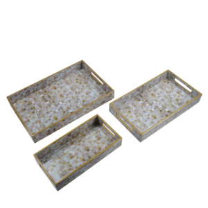 ถาดเสิร์ฟอาหารลายพิมพ์สีสันสวยงาม ถาดไม้ตกแต่งบ้าน ถาดเสิร์ฟสำหรับงานปาร์ตี้และโรงแรม - Product Image 1