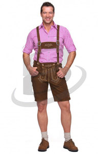 Brightindus.com Costume Lederhosen bavarois pour homme - Tenue de déguisement pour l'Oktoberfest en polyester, grande taille, brodé, coupe évasée, pour l'automne - Product Image 4