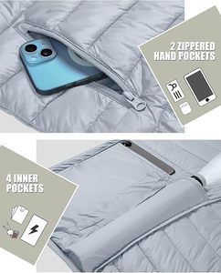 <b>Men's</b> Lightweight Packable Waterproof Winter Hooded Puffer <b>Jacket</b> with 100% <b>Down</b> <b>Fill</b> Casual Style and Storage Pouch - Product Image 3