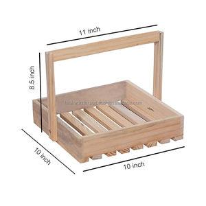 Panier de rangement en bois de qualité à l'exportation Fruits et légumes forme rectangulaire pour la maison Restaurant ustensiles de cuisine prix raisonnables FWE - Product Image 4