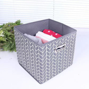 Modern Non-Woven Foldable Storage Box Dual Handle Wardrobe Organizer for Clothing Portable Living Room Furniture Dual Handles - Product Image 3