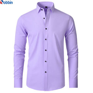 Camisa de Negocios Cómoda para Hombre, Camisas de Vestir con Botones de Alta Calidad para Hombre, Manga Larga, Estilo Oficina, Cuello Clásico, Camisas Lisas para Hombre - Product Image 4
