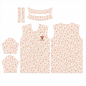 Trackstar Men's <b>Cream</b> Coral Floral Print Polo <b>Shirt</b> Short Sleeve Button Collar Casual Golf <b>Shirt</b> Custom Logo - Product Image 2
