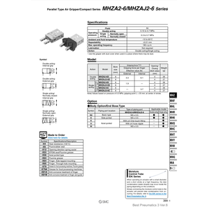 SMC Pneumatics-Pinza de aire de estilo paralelo, pieza neumática de estilo paralelo - Product Image 1