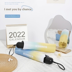 Small Fresh Color UV Folding Sun <b>Umbrella</b> for Ladies Thickened Rubber Rain Protection Wholesale in Stock - Product Image 2