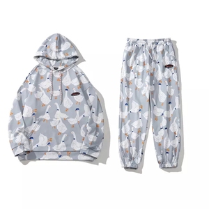 Ensemble sweat-shirt et pantalon de survêtement unisexe en polyester avec impression graphique personnalisée par sublimation, motif Paisley 3D imprimé sur toute la surface - Product Image 3