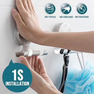 Confezione da 2: Supporto per Rasoio a Ventosa Potente in Acciaio Inossidabile 304, Ganci a Ventosa Eleganti per Bagno, per Asciugamani, Spugne e Accappatoi - Product Image 3