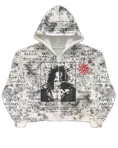Sweats à capuche tendance personnalisés à épaules tombantes 100% Coton Impression numérique Ourlet brut Coupe au couteau Grand effet vieilli Acide Hiver Décontracté - Product Image 1