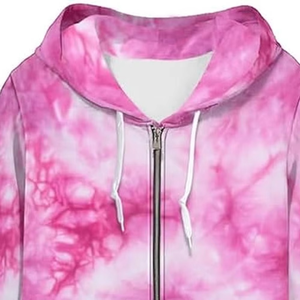 Nuevo diseño, sudaderas con capucha y cremallera para mujer, con bolsillos y cordón ajustable, sudadera informal con capucha arcoíris, sudadera de manga larga para mujer - Product Image 6