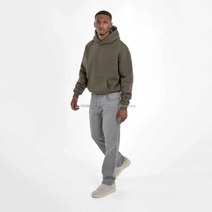 เสื้อฮู้ดผู้ชายผ้าฝ้าย 100% หนานุ่ม ปักโลโก้ตามสั่ง คุณภาพสูง ให้ความอบอุ่นสำหรับฤดูหนาว ถักทอ ไซส์ใหญ่ สไตล์สตรีทแวร์ - Product Image 4