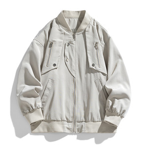 Zipper <b>Jacket</b> Casual Outdoor Bomber <b>Jacket</b> Hot Sell Patched Flight for Men Nylon Flight Bomber <b>Jacket</b> for Men Custom Logo - Product Image 3