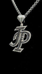 จี้เพชรรูปตัวอักษรเริ่มต้นจาก A-Z ขายดีเครื่องประดับจี้ชื่อตัวอักษรเครื่องประดับเพชรสีดำและสีขาวสำหรับผู้หญิง - Product Image 3