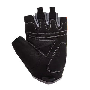 Half Finger Cycling <b>Gloves</b> Breathable Polyester Nylon Unisex Universal Fit Hook And Loop Closure - Product Image 4
