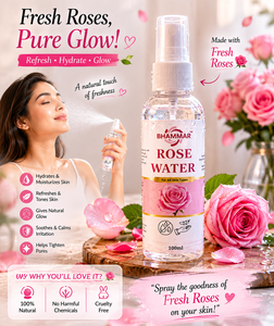 Poudre d'eau de rose aux herbes BHAMMAR 100g pour tous types de peau Soin écologique Liquide Épilation indolore Gujarat - Product Image 3