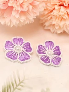 Boucles d'oreilles FLOWER en perles de rocaille vibrantes pour femmes, faites à la main, style bohème, charmantes, pour tenue décontractée - Product Image 6