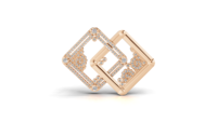 Broche Aarinya en or 14 carats avec diamant de laboratoire entrelacé, sertie clos, design géométrique minimaliste, classique et audacieuse