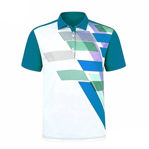 Polo de Manga Corta para Hombre, Estampado Geométrico, Secado Rápido, Estilo Deportivo, Morado, Blanco, Azul, Rosa - Product Image 6
