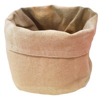 Grand panier de rangement en lin et coton blanc 100% panier à pain rond imprimé jetable pour la cuisine