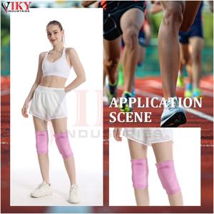 Meilleures ventes, nouvelle arrivée, genouillères de boxe épaisses en éponge rembourrée, équipement de protection pour les arts martiaux, entraînement de kickboxing, élastiques, rose clair - Product Image 6