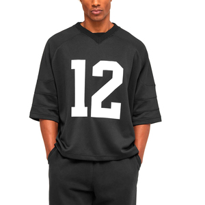 Maillot de football américain noir de bonne qualité, nouvelle arrivée, confortable, service OEM ODM, produit classique et tendance, meilleur fournisseur - Product Image 1