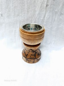 Brûleur d'encens religieux artisanal en bois de manguier écologique avec gravure laser, diffuseur aromatique et insert métallique toutes saisons - Product Image 6