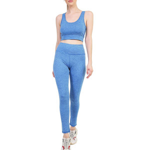 Ensemble de yoga taille haute 2 pièces pour femme, vêtements de sport sans couture, leggings de gym et brassière de sport, ensemble de tenue de fitness OEM - Product Image 6