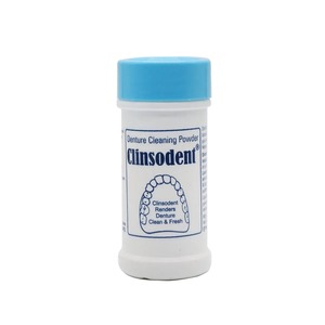 Oferta Especial: Polvo Limpiador de Dentaduras Clinsodent para Limpieza de Dentaduras Completas y Parciales, Fácil de Usar e Higiene Bucal Diaria - Product Image 1