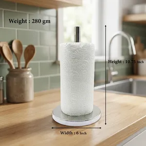 Support moderne pour mouchoirs et serviettes en papier, idéal pour la cuisine, le restaurant, la salle de bain et la table à manger - Product Image 1