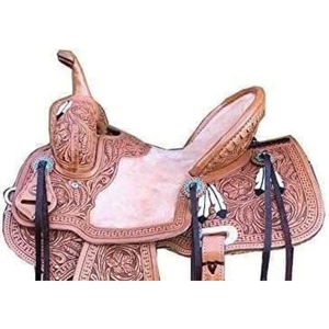 Selle de cheval en cuir véritable de qualité supérieure, style western, pour l'équitation, avec étriers et sangles réglables, fabrication sur mesure OEM - Product Image 6