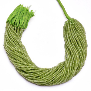 Peridoto AAA de 3 mm, Cuentas Redondas Microfacetadas, Peridoto Verde Natural, Piedras Preciosas Semipreciosas, Cuentas Sueltas para Fabricación de Joyas - Product Image 4